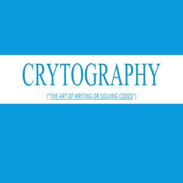 Cryptography