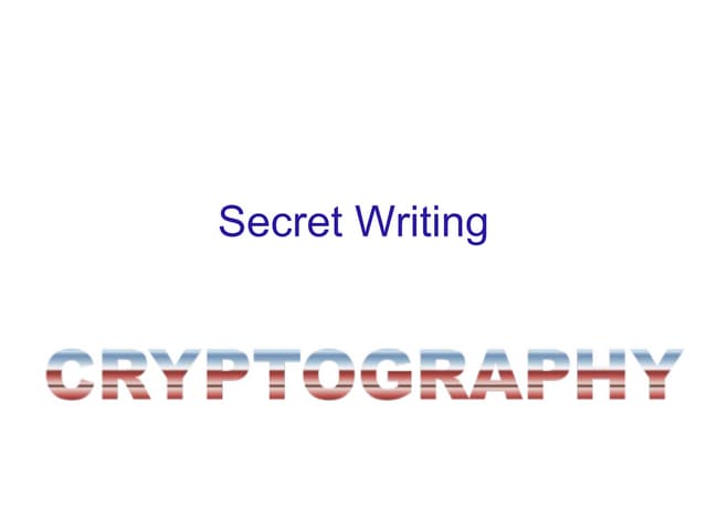 Cryptography