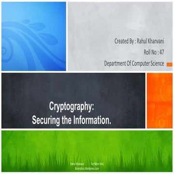 Cryptography | PPT