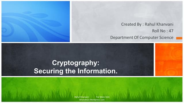 Cryptography | PPT