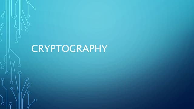 Cryptography