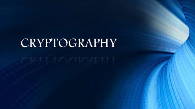 Cryptography and RSA algorithm