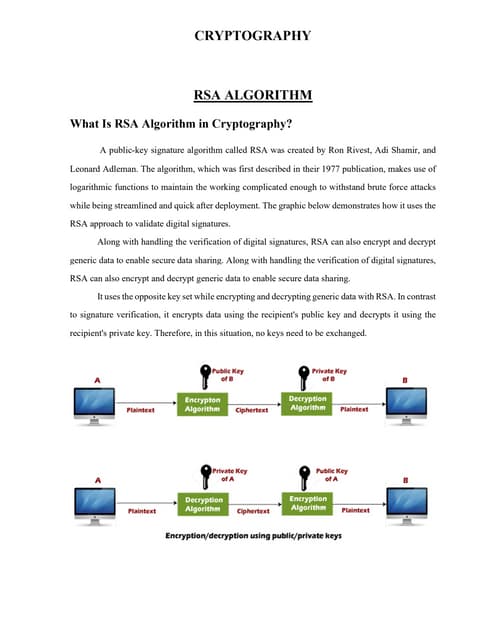 RSA Algorithm | PPTX