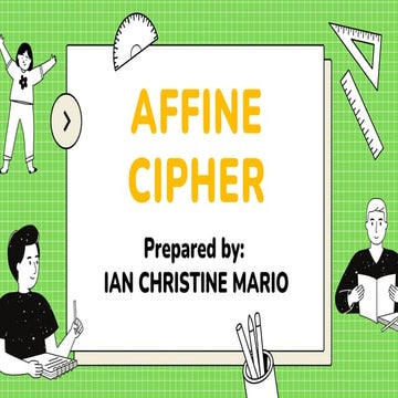 Cryptography (Affine Cipher) Ian Christine Mario.pptx