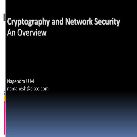 Cryptography and network security | PPT