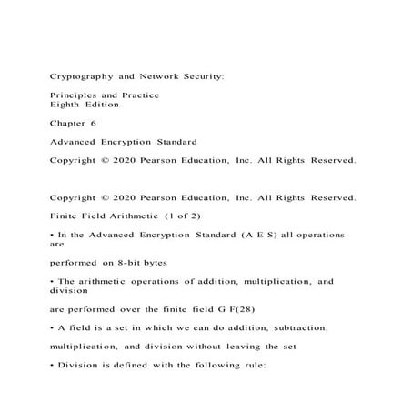 Cryptography and Network Security Principles and Practice | DOCX