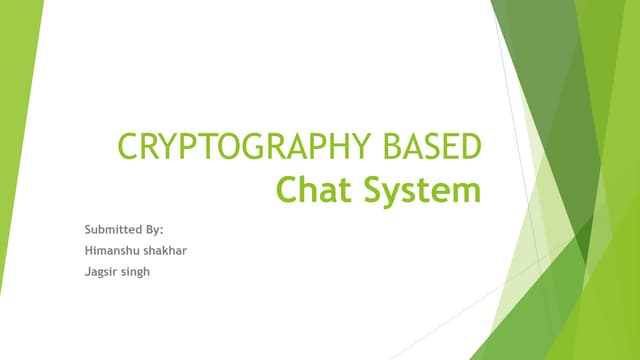 Cryptography based chat system
