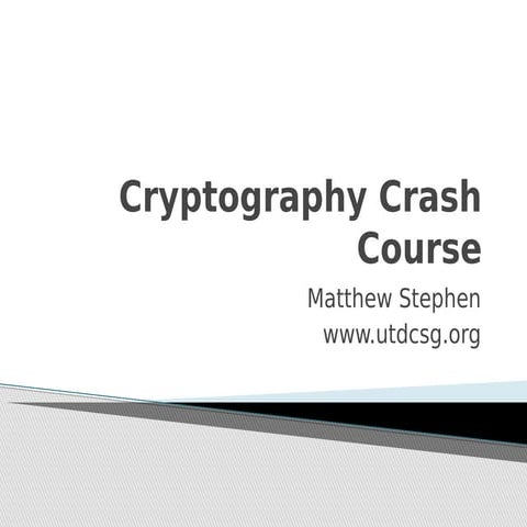 Cryptography Crash Course | PDF
