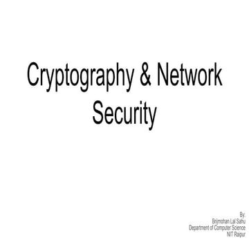 Cryptography & Network Security | PPT