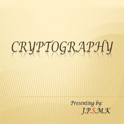 Cryptography /Sankar jayam