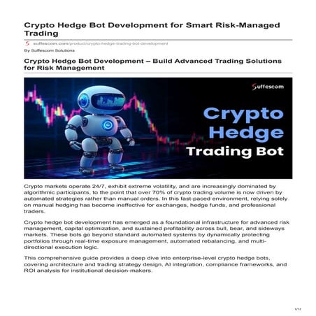 Build a Powerful Crypto Hedge Bot Development Solution for Smart Risk ...