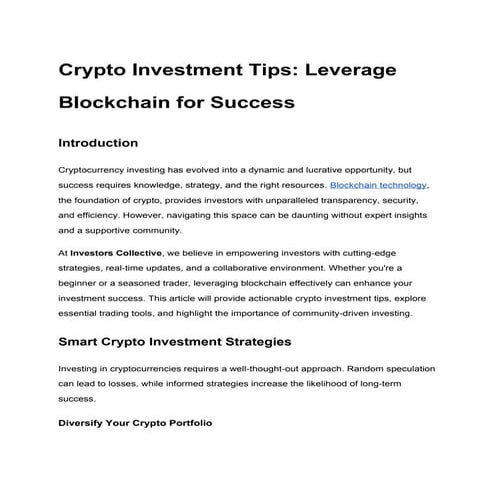 Crypto Investment Tips_ Leverage Blockchain for Success.docx