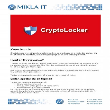Cryptolocker Danmark