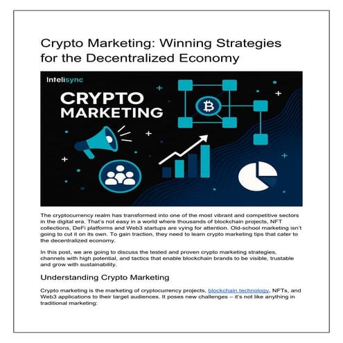 Crypto Marketing: Winning Strategies for the Decentralized Economy