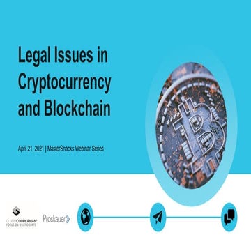 MasterSnacks Cryptocurrency: Legal Issues in Cryptocurrency and Blockchain