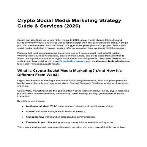 Guide to Crypto Social Media Marketing in 2024 | PPTX