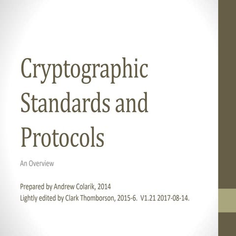 CryptoStandards and protocols for digital secure communications