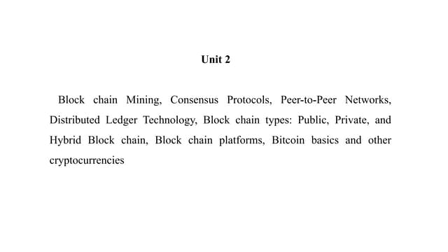 Cryptosystems ppt unit2 and block chain hj