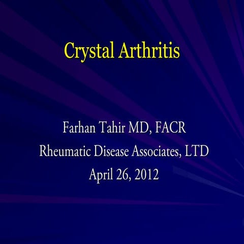 Crystal Arthritis Amh