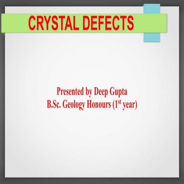 Crystal defect