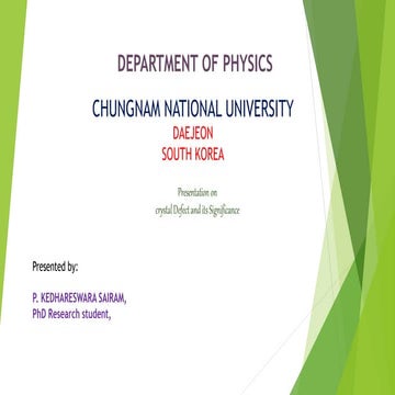 Crystal defects pk cnu
