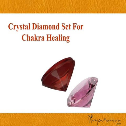 Crystal diamond set for chakra healing