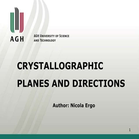 Crystallographic planes and directions