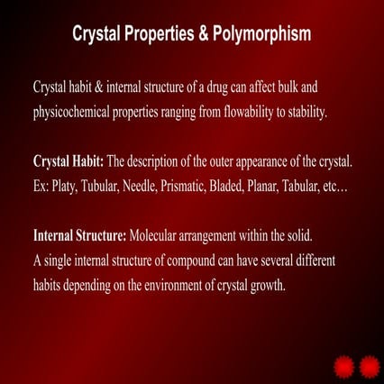 Crystal Properties and  Polymorphism.ppt