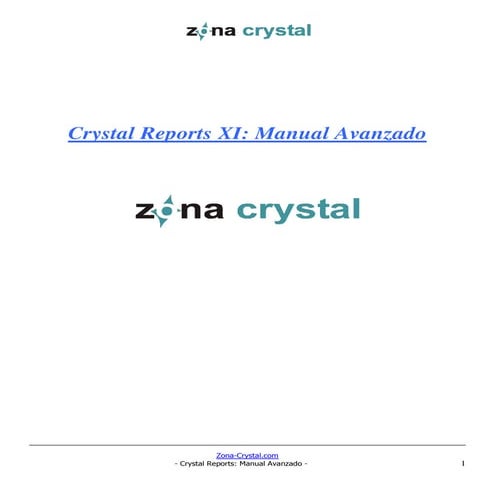 Crystal reports manual avanzado | PDF