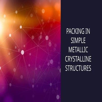 Chemistry: crystals, structure and dimensions | PPTX
