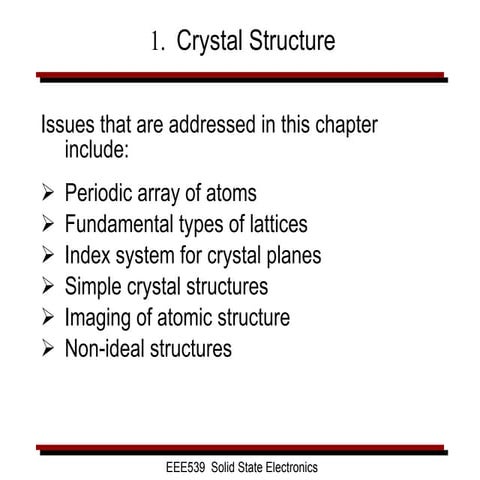 Crystal structure | PPT | Chemistry | Science