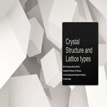 Crystal Structure and Lattice types.pptx