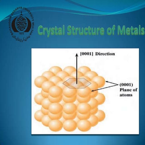 Crystal structure of metal