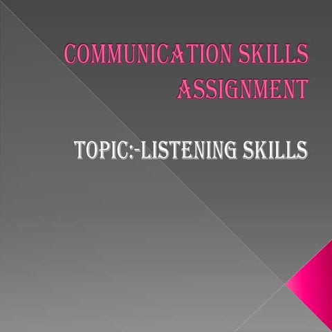 listening skills principles and barriers.