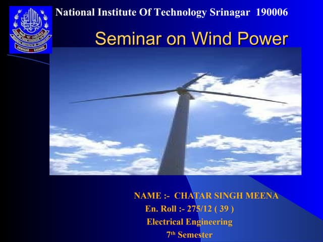 Presentation On Wind Power
