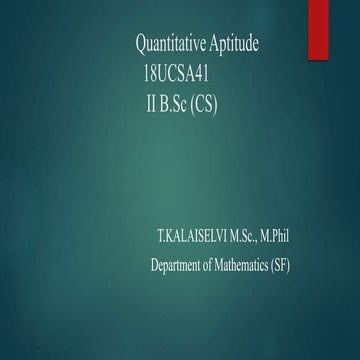Quantitative Aptituae