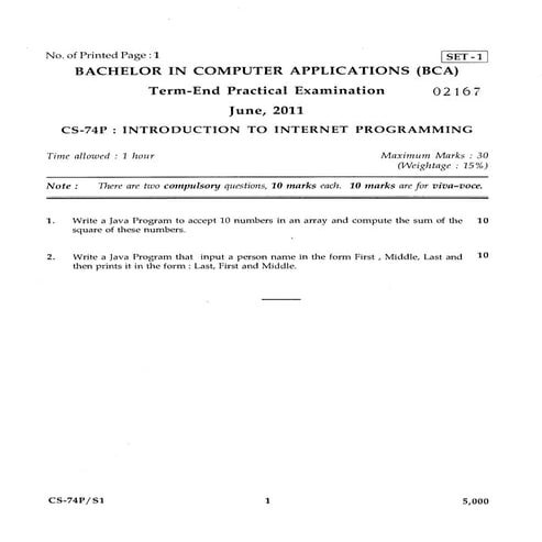 Cs 74 (p)s1 | PDF | Programming Languages | Computing