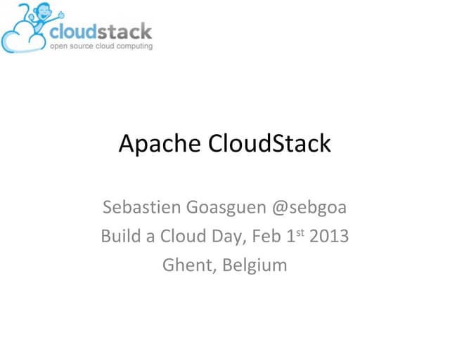 Intro to CloudStack Build a Cloud Day
