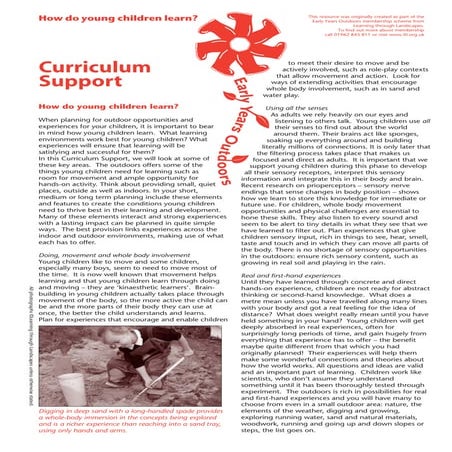 How Do Young Children Learn: Outdoor Learning and Play