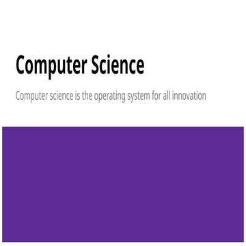 Introduction to Computer science and its fields | PPT