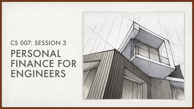 Stanford CS 007-03 (2022): Personal Finance for Engineers / Compensation