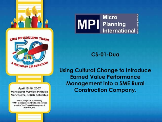 Cs 01 Dua   Using Cultural Change To Introduce E V P M