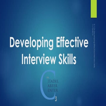 STAR Interviews - Citadel Career Center 