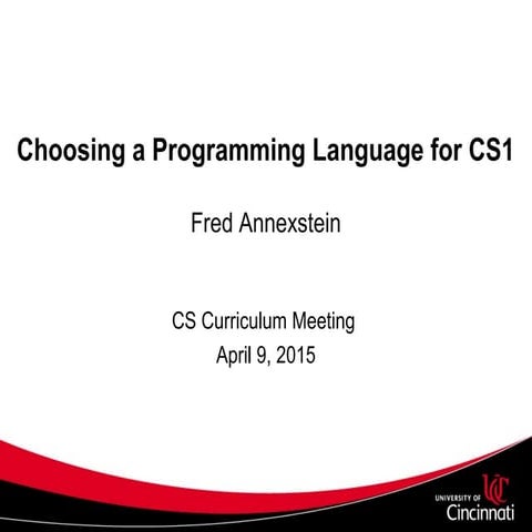 CS1 and Python | PPT