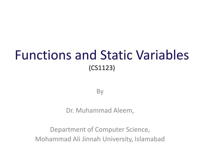 Cs1123 8 functions