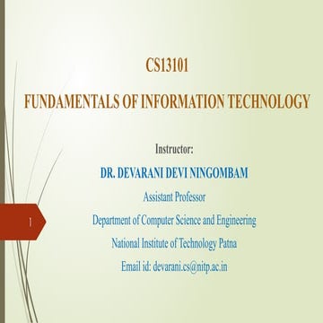 Fundamental of computer Understanding their basics involves hardware ...