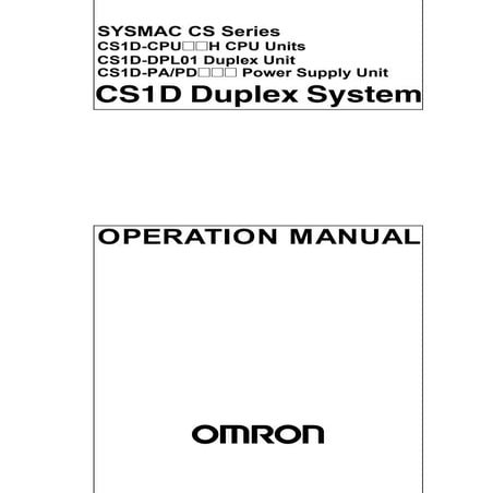 Omron CS1D