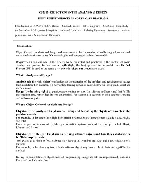 Object Oriented Analysis Design-UNIT 1 Lecture Material.pdf