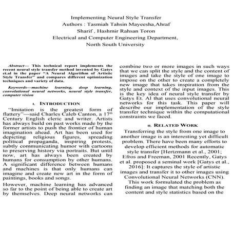 Implementing Neural Style Transfer 