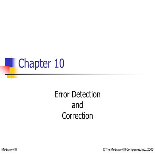 Error Detection: Computer Networks Chapter 10.pdf